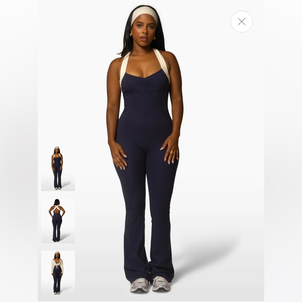 437 THE SCULPT ONESIE / NAVY-CRÈME